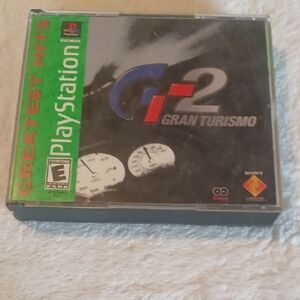 Sony Gran Turismo 2 for PlayStation - Green and Black Case